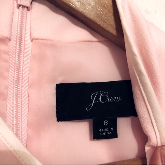 J.Crew Dress Blythe Tie Neck 365 Crepe Cap Sleeve Baby Pink sz 8 - Picture 9 of 9